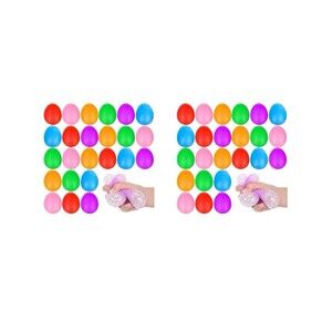 Easter Eggs Stress Ball Toys Kids 48 PCS Easter Basket Squishy Party Favors OW